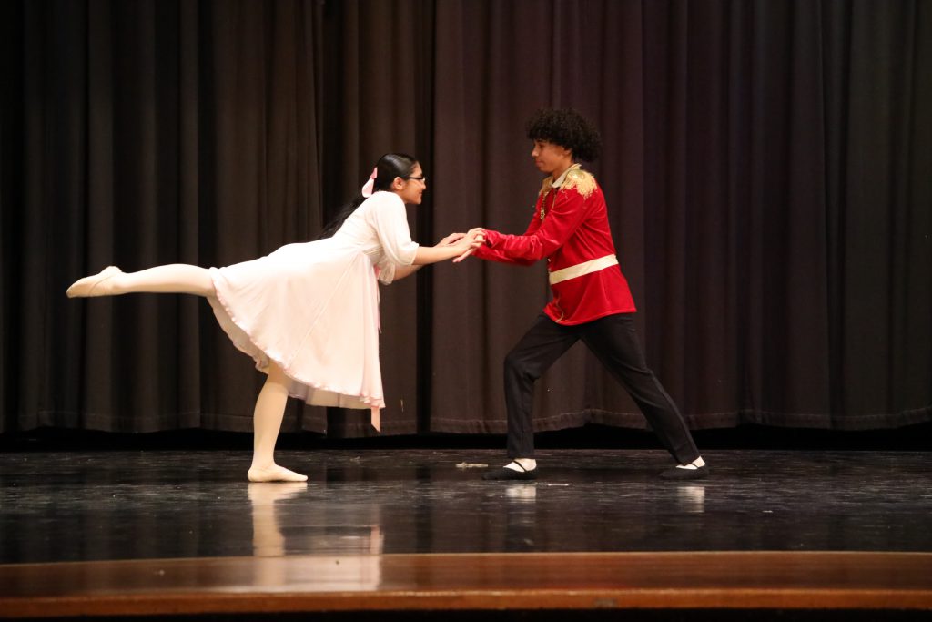 students in the nutcracker are performing onstage